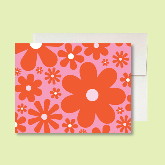 Red Florals Card