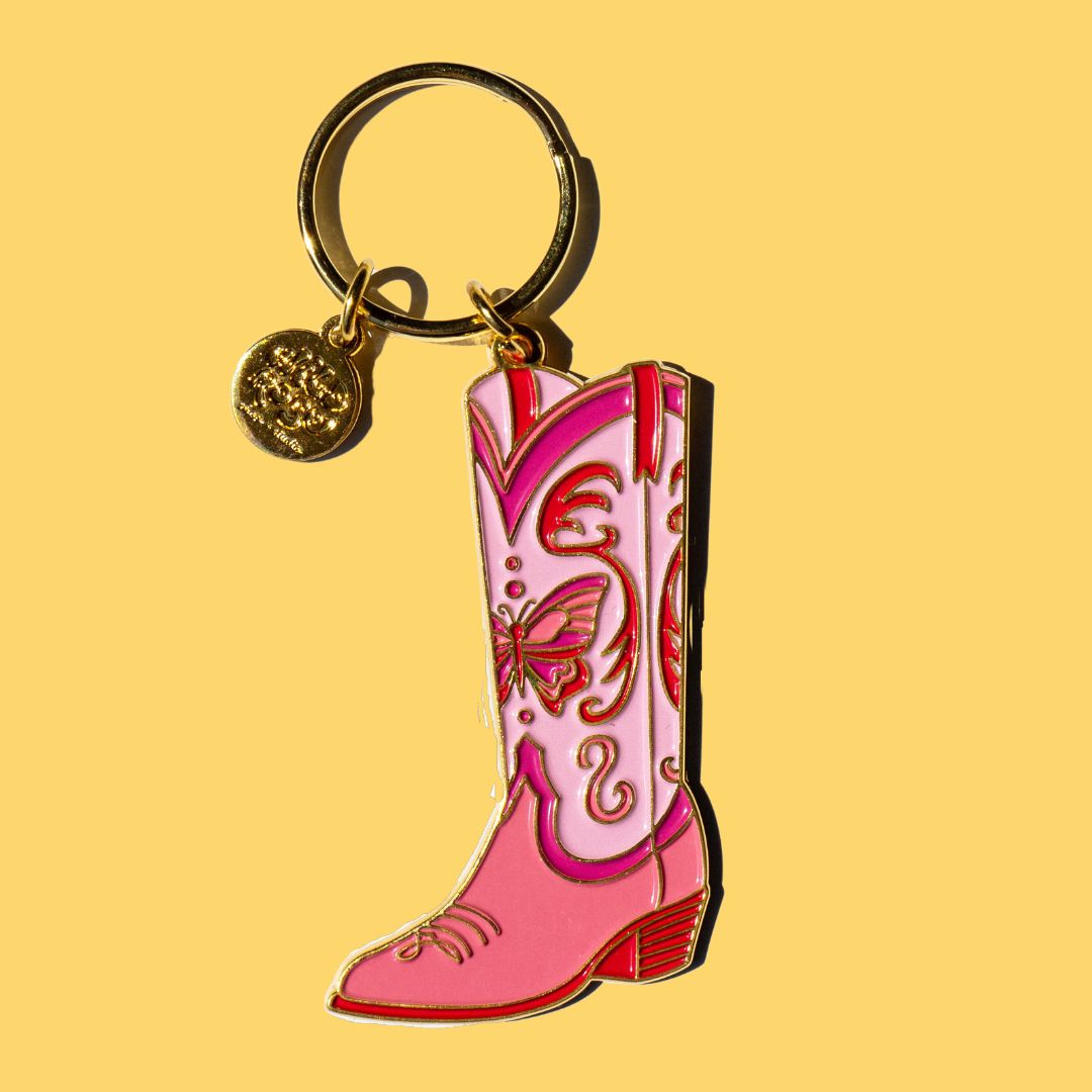 Load image into Gallery viewer, Cowgirl Boot Keychain