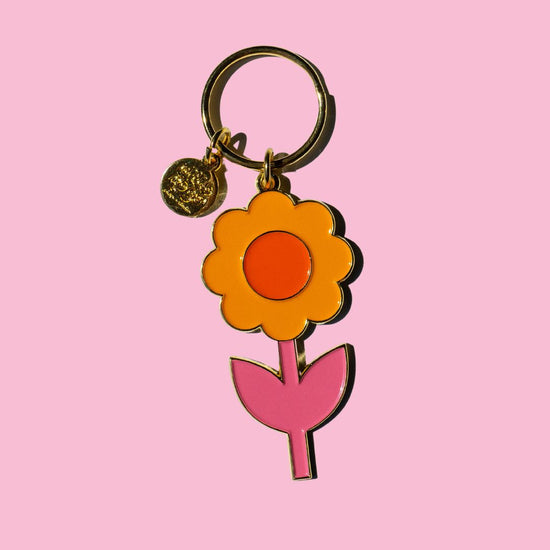 Wild Rose Shop & Studio Yin Yang Floral Keychain