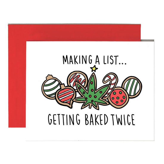 Getting Baked Twice Christmas Card