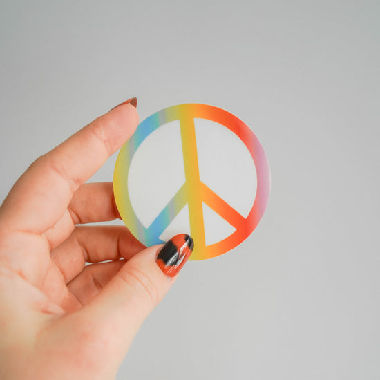 Ombre Peace Sign Sticker