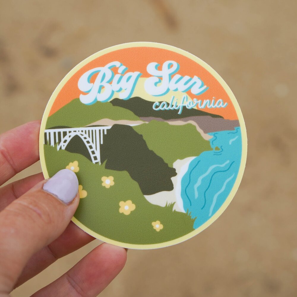 Big Sur Vintage Coast Sticker —